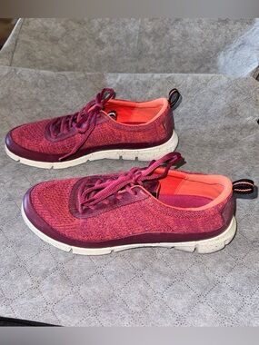 Ecco Intrinsic Knit Pink Purple Speckled Sole Comfort Sneakers 7-7.5 Danish 38